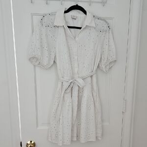 A New Day White Eyelet Mini Dress